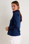 Navy Performance Jersey Carver Quarter Zip Tee