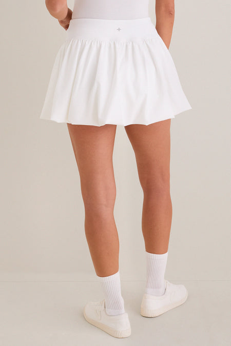 White Bette Bubble Tennis Skirt