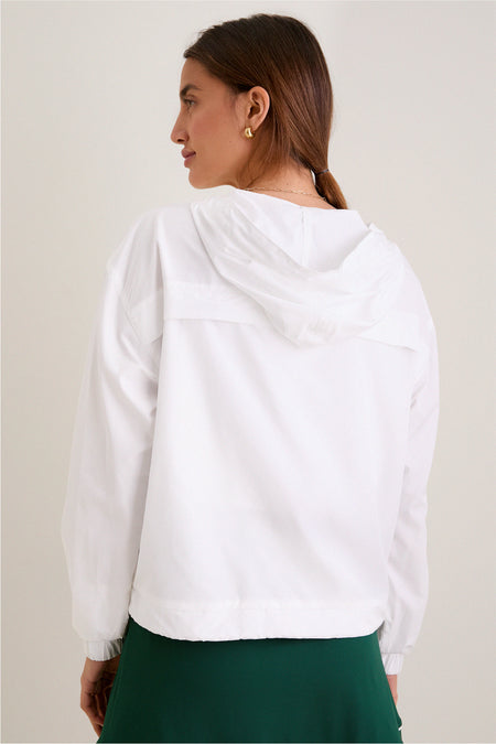 White Gailliot Packable Windbreaker