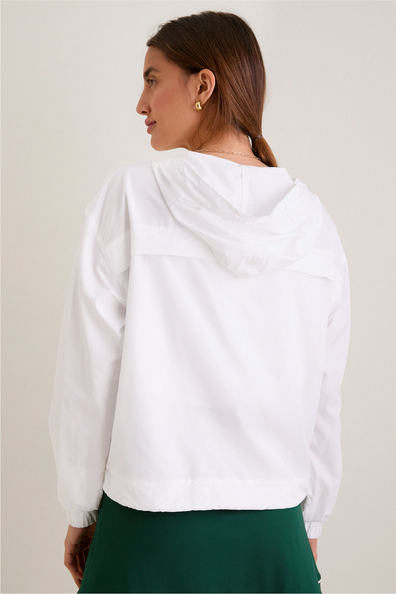White Gailliot Packable Windbreaker