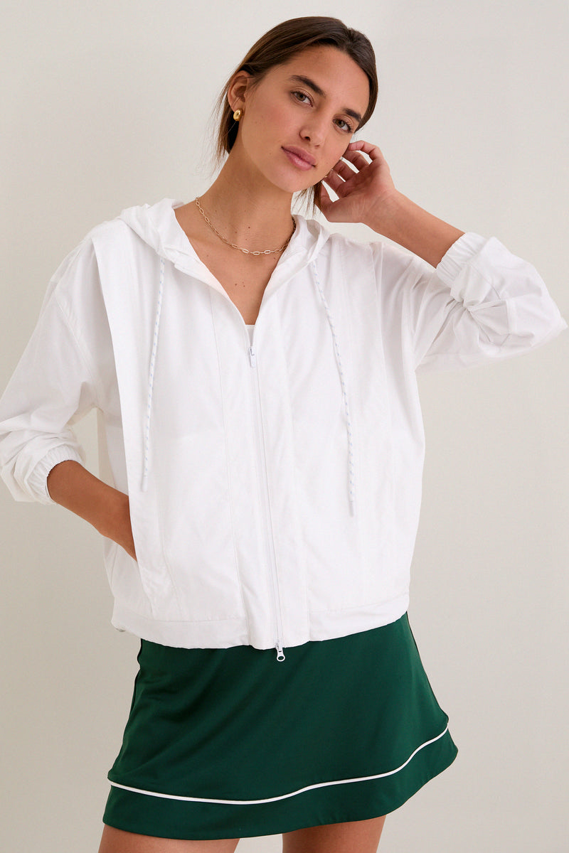 White Gailliot Packable Windbreaker