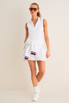 White Sleeveless Performance Jersey Beatrice Tennis Dress