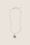 Silver Plated Chain Necklace with Round Locket Pendant