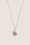 Silver Plated Chain Necklace with Round Locket Pendant