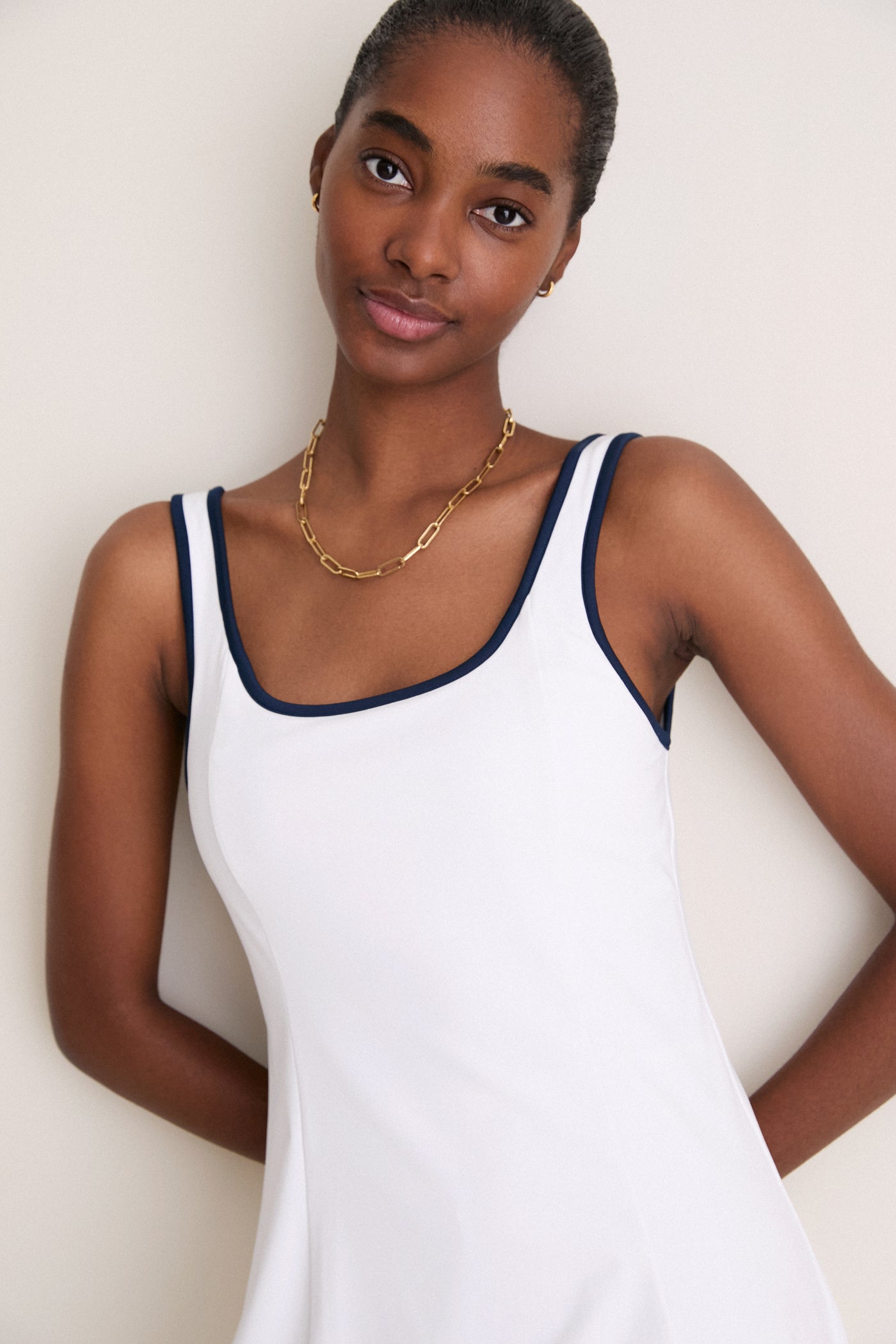 White Lightweight Compression Lucille Tennis Dress