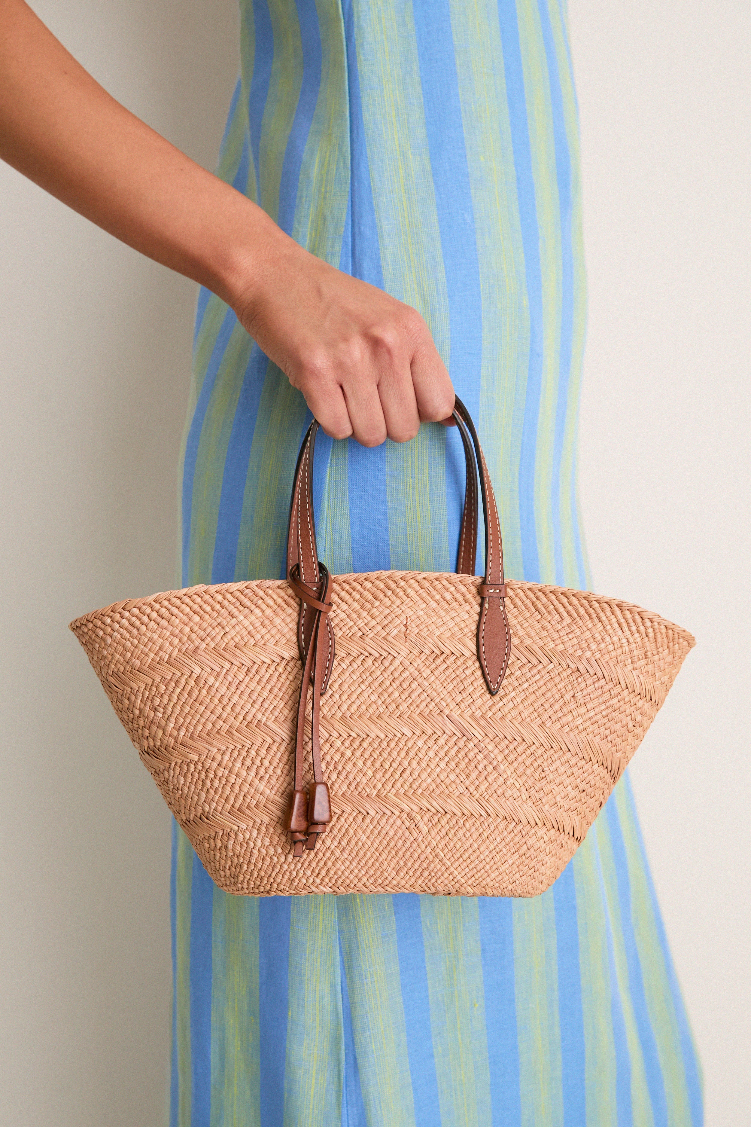 Nuez and Cognac Small Trapeze Basket | Hunting Season