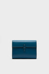 Teal Small Soft Clutch, a classic, high-end leather purse with a fold-over design and slip-through closure, embodies effortless elegance and fun sophistication.