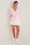 Pale Pink Wilma V-Neck Sweater