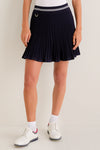 Navy and White 16.5 Inch Pointelle Knit Berg Skirt
