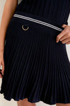 Navy and White 16.5 Inch Pointelle Knit Berg Skirt