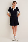 Navy and White 16.5 Inch Pointelle Knit Berg Skirt