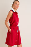 Red Sleeveless Performance Jersey Alcott Golf Dress