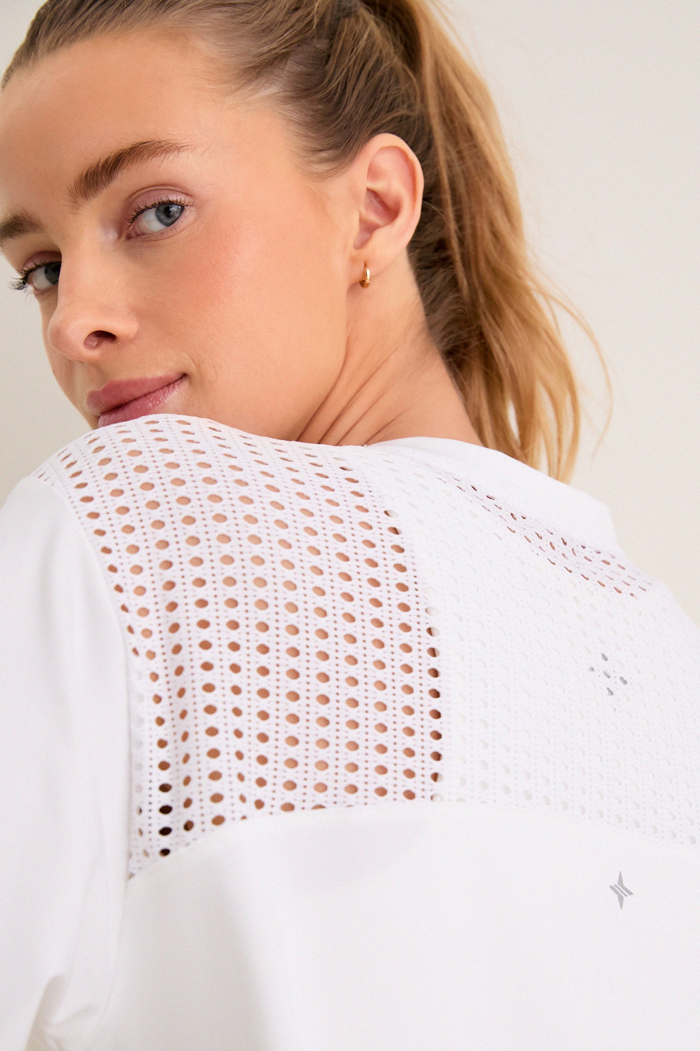 White Cane Cropped Ryan Boyfriend Tee