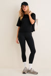 Black Cane Cropped Ryan Boyfriend Tee