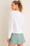 White Long Sleeve Performance Cotton Sasha Tee