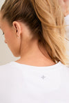 White Long Sleeve Performance Cotton Sasha Tee