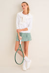 White Long Sleeve Performance Cotton Sasha Tee
