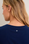 Navy Short Sleeve Performance Cotton Sasha Tee