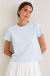 Light Blue Short Sleeve Performance Cotton Sasha Tee