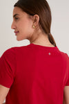 Red Short Sleeve Performance Cotton Sasha Tee