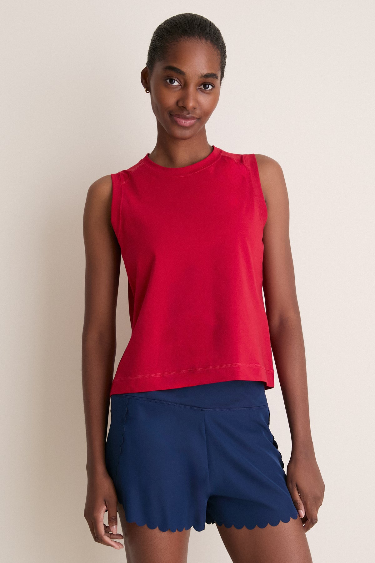 Red Performance Cotton Sasha Tank