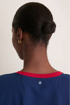 Navy and Red Flo Performance Cotton Ringer Tee