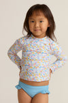 Girls Multi Floral Rashgaurd Set