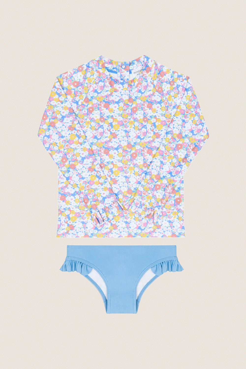 Girls Multi Floral Rashgaurd Set