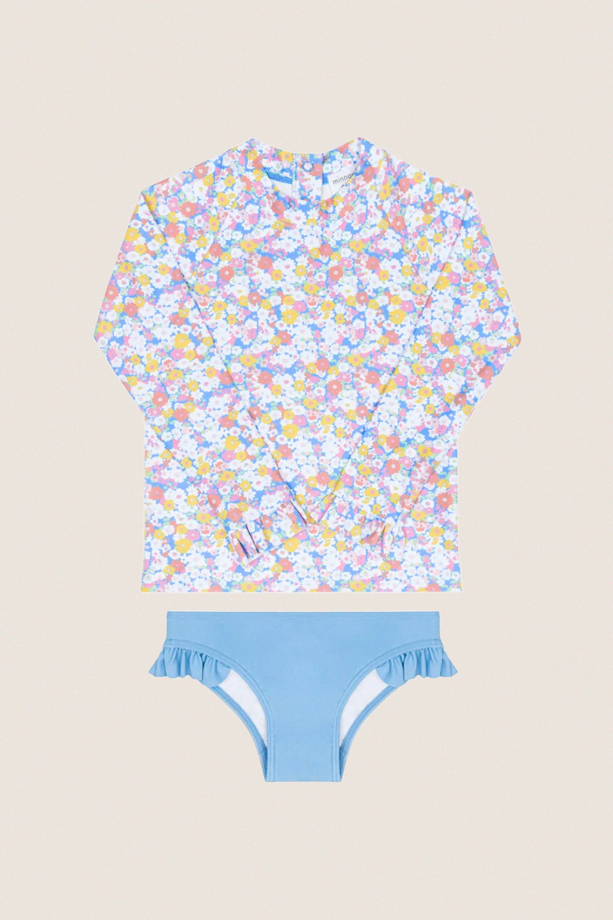 Girls Multi Floral Rashgaurd Set