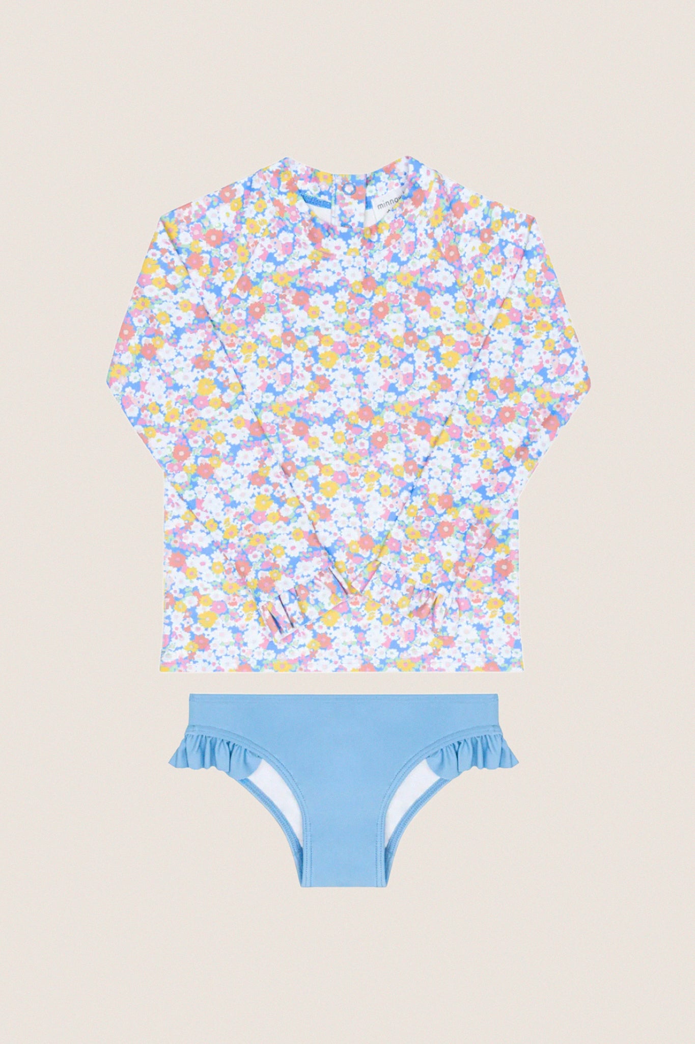 Girls Multi Floral Rashgaurd Set
