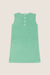 Girls Green French Terry Simple Dress