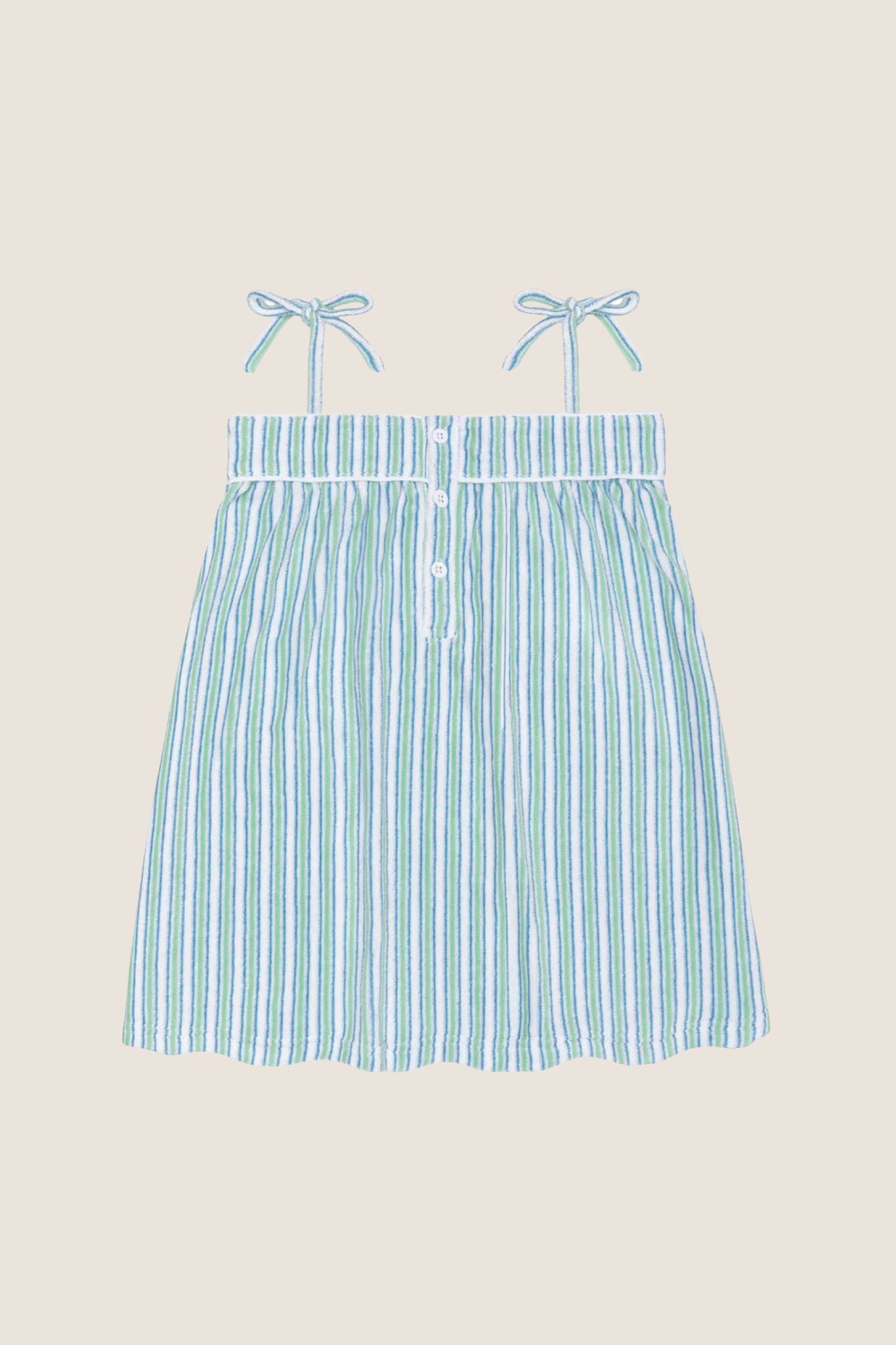 Girls Ticking Stripe French Terry