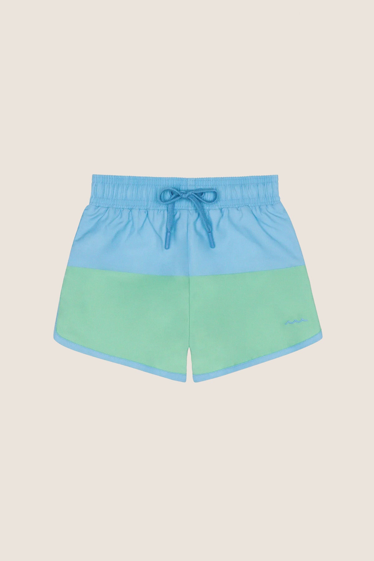 Boys Blue and Green Colorblock Boardie