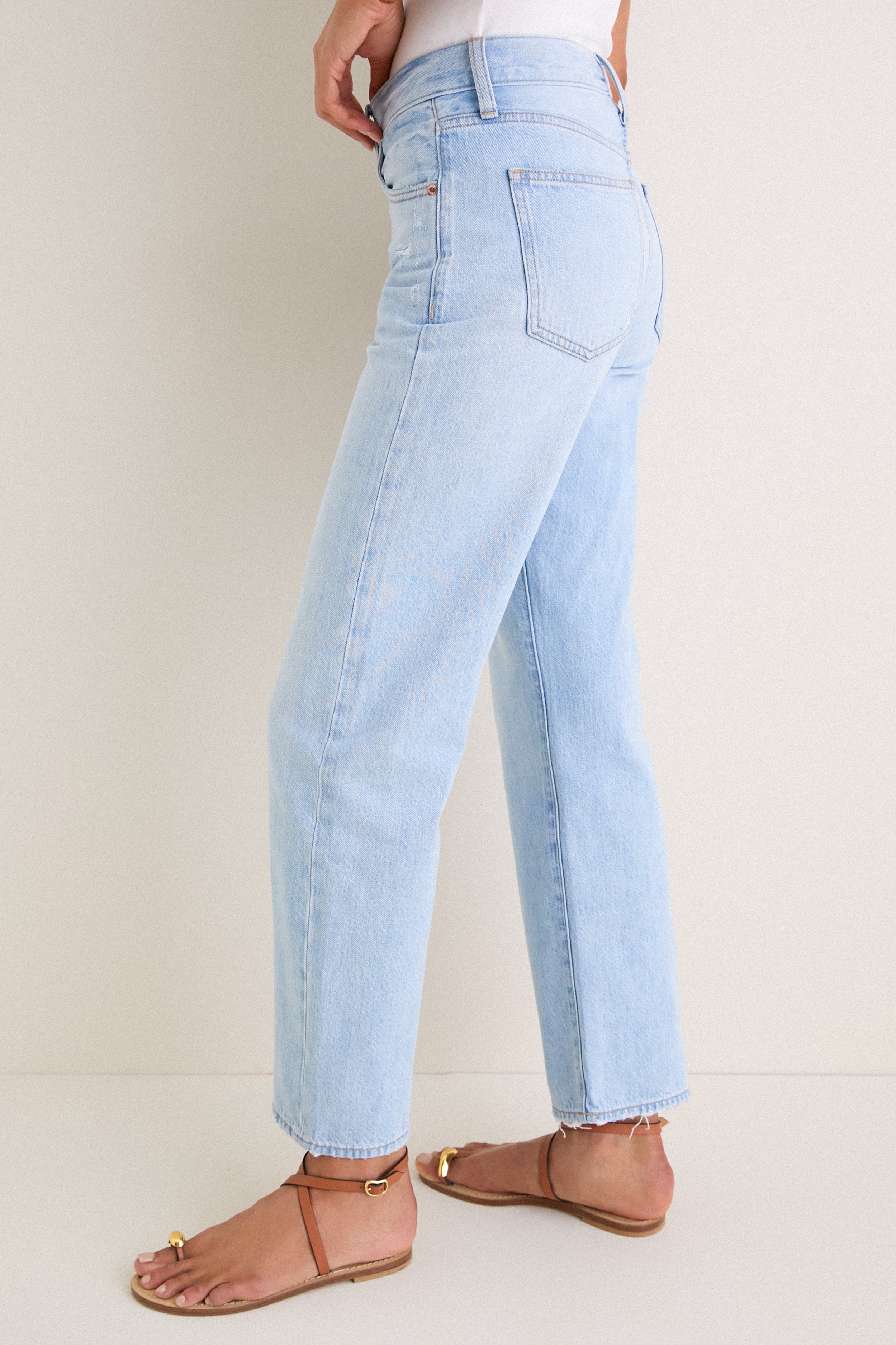 Dolce Vita Vintage Lexi Mid Rise Bowed Straight