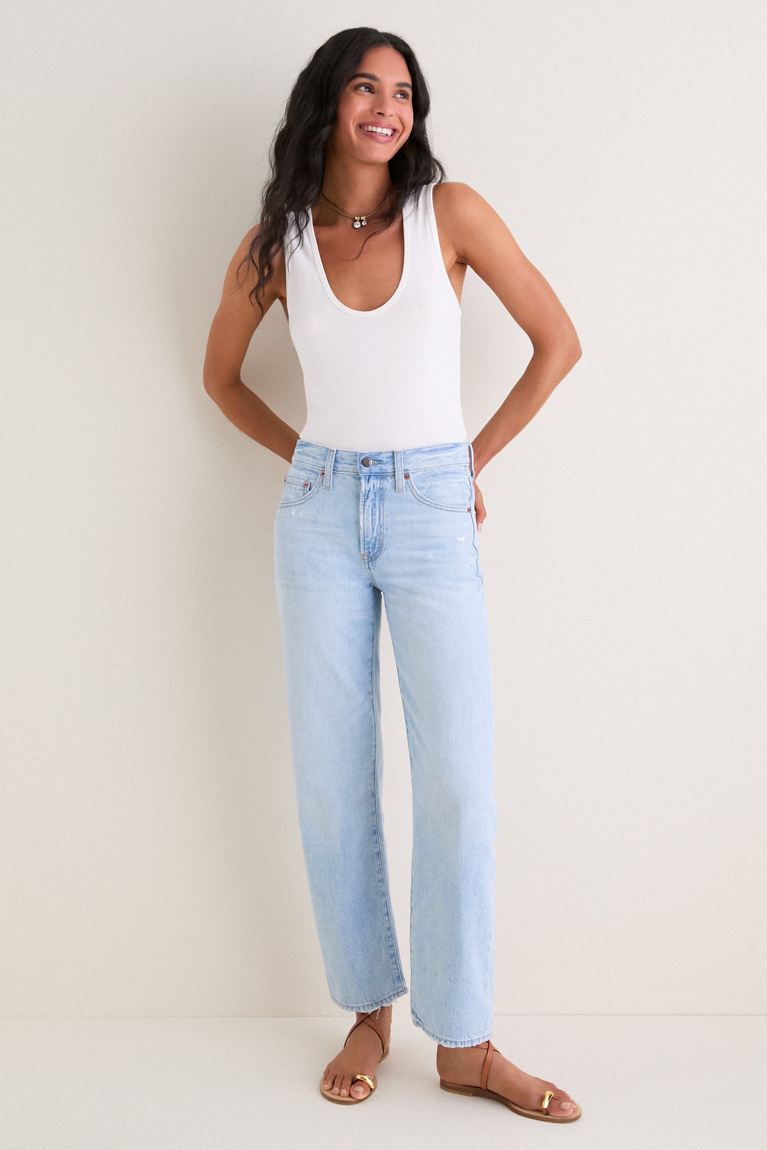 Dolce Vita Vintage Lexi Mid Rise Bowed Straight