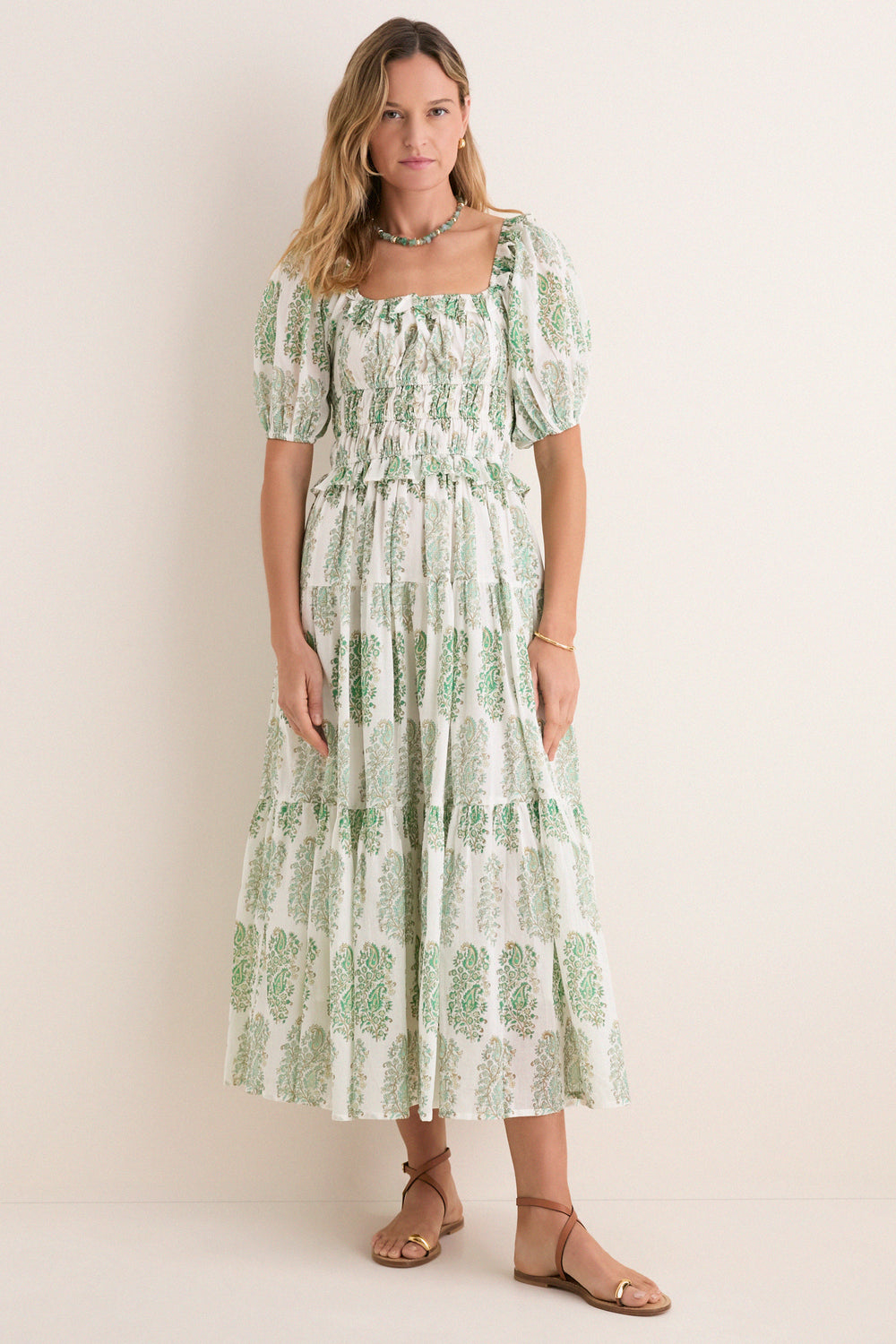 Green Mayura Percy Midi Dress | Ro's Garden Green Mayura Percy Midi Dress | Ro's Garden