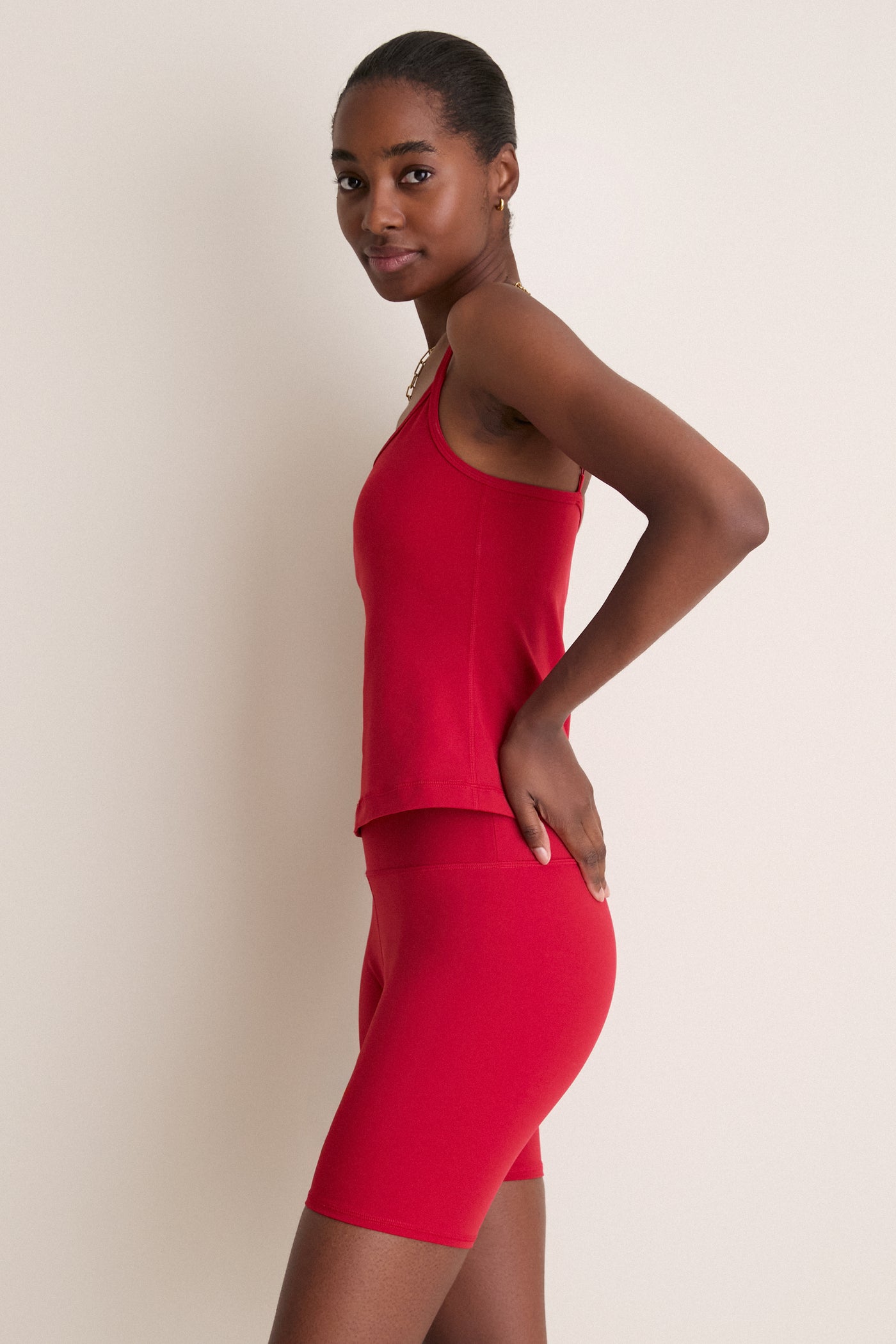 Red Compression Spandex Sofia Cami