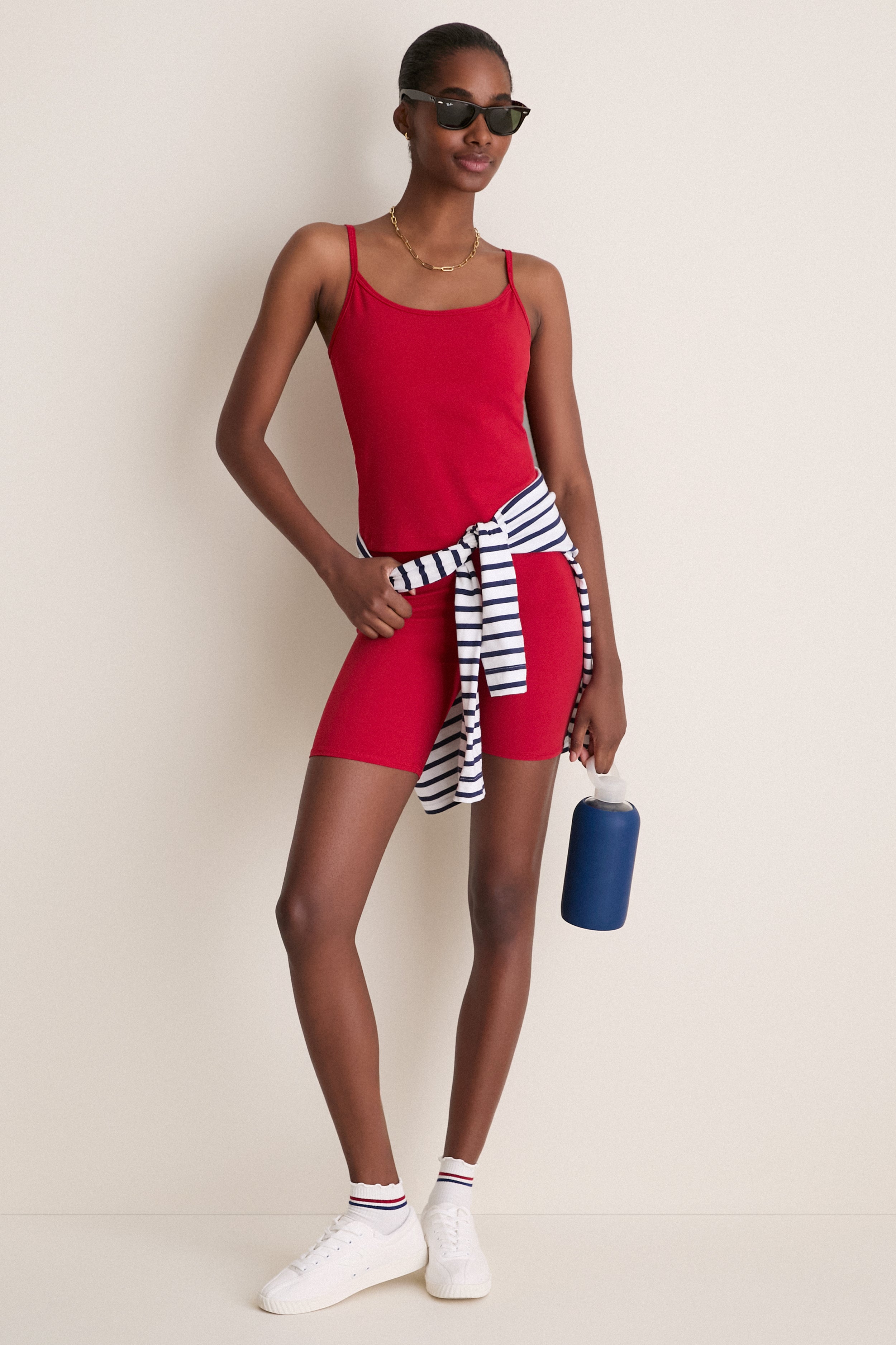 Red Compression Spandex Sofia Cami | Tnuck Sport