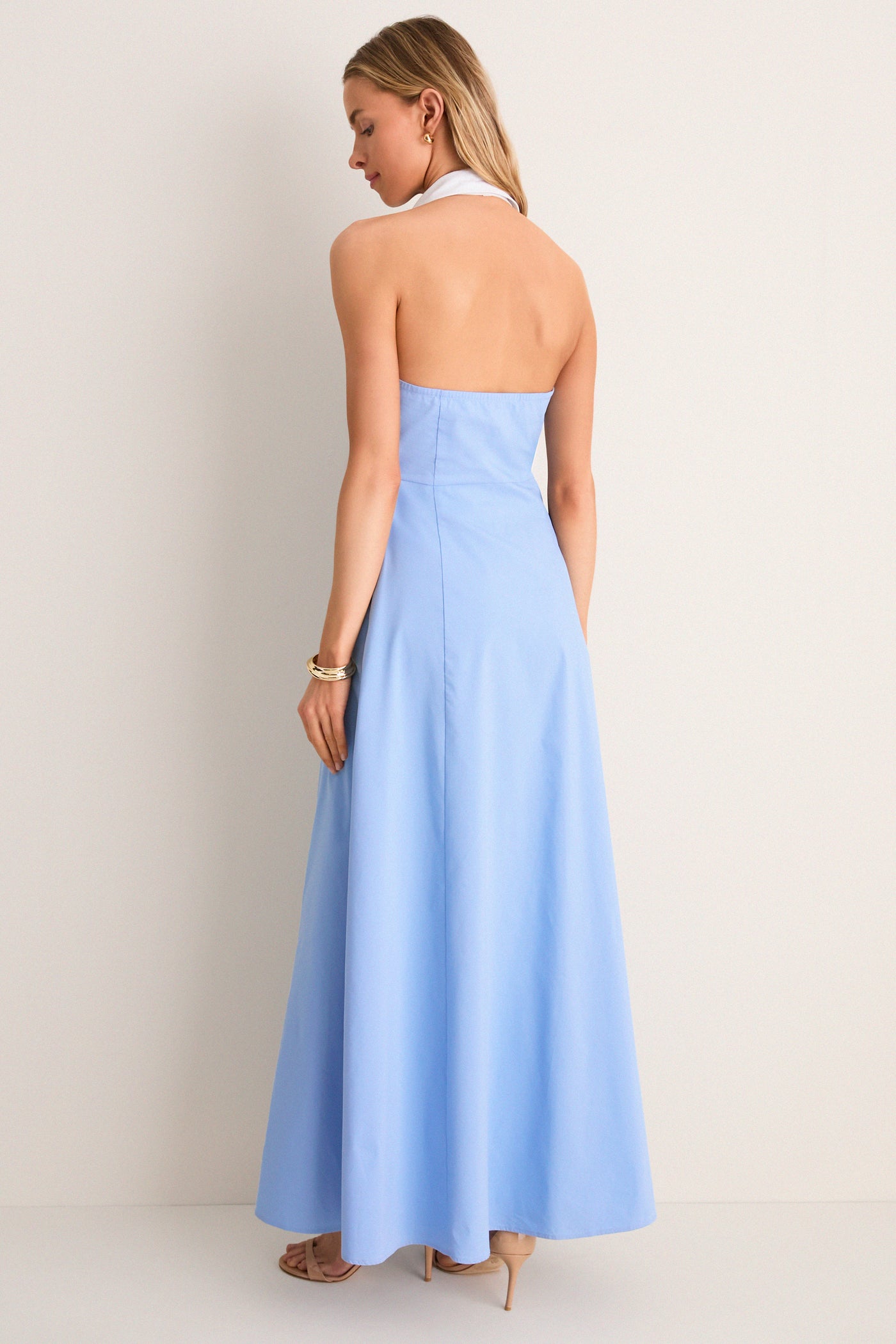 maurie and eve blue and white dress Maurie & Eve Womens After Midnight White One Shoulder Tie Front Dress Size 8