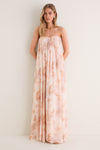 Frappe Multi Tie Die Raine Wire Strapless Gown