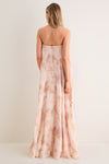 Frappe Multi Tie Die Raine Wire Strapless Gown