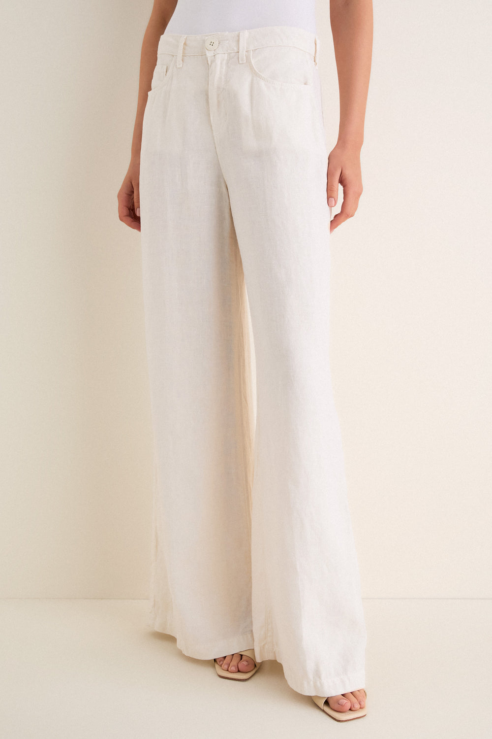 Vintage White Amara High Rise Wide Leg
