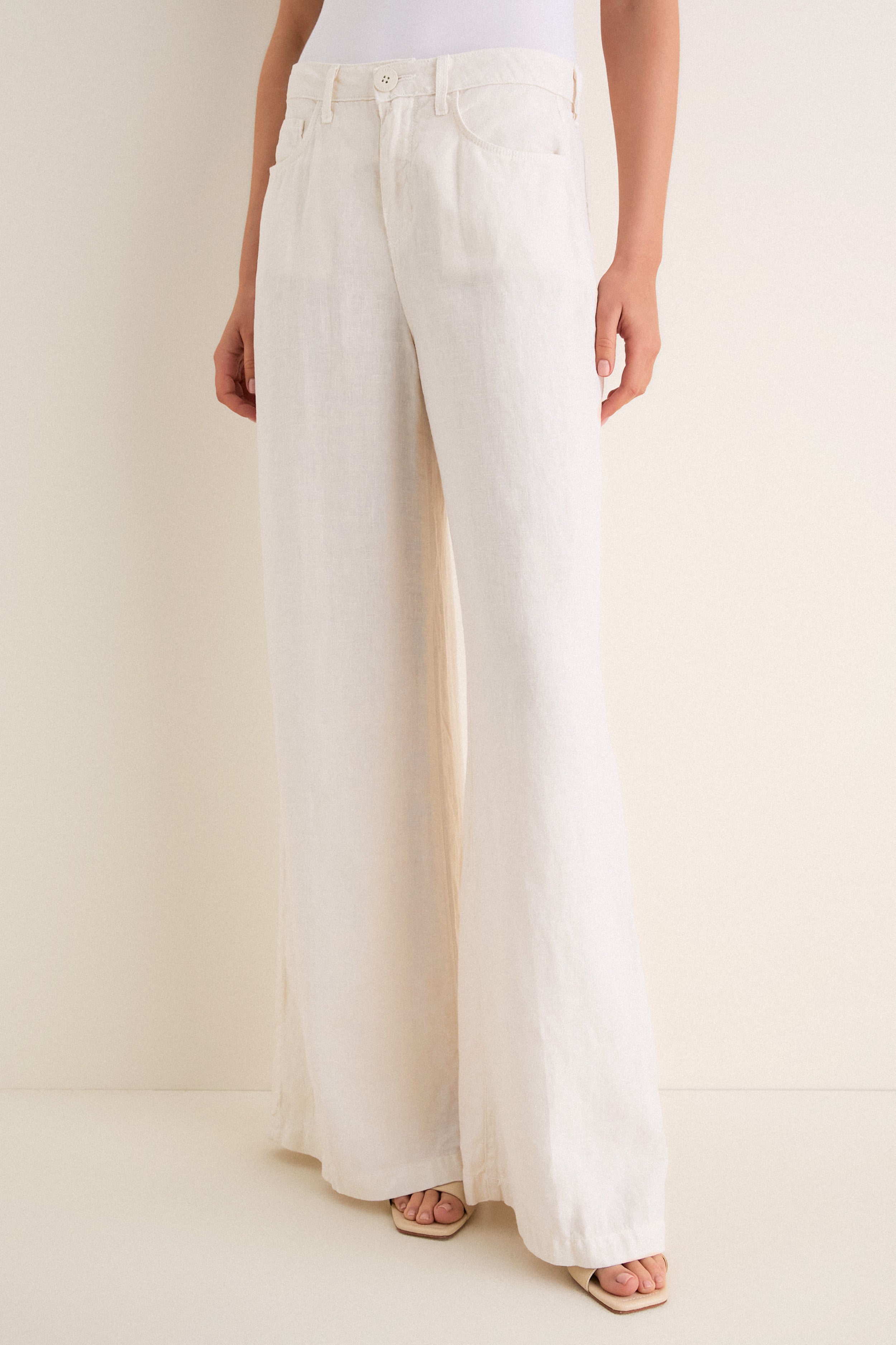 Vintage White Amara High Rise Wide Leg