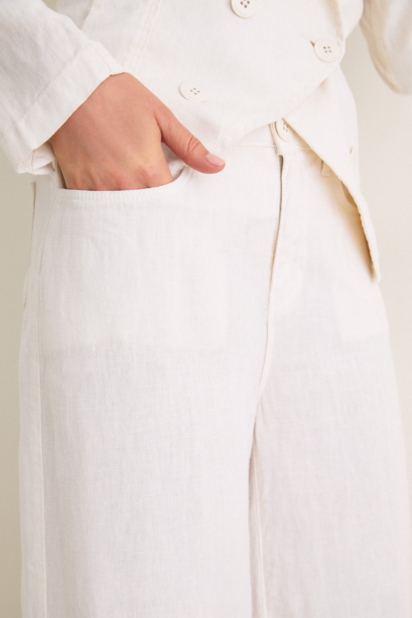Vintage White Amara High Rise Wide Leg
