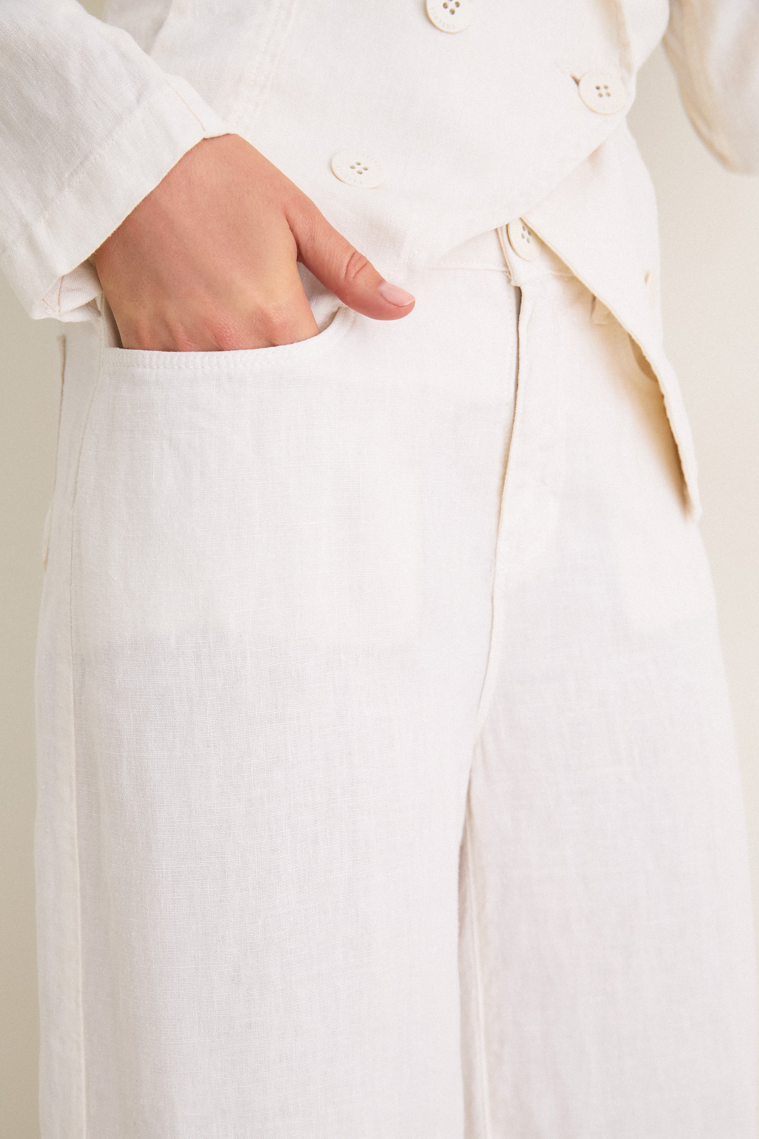 Vintage White Amara High Rise Wide Leg