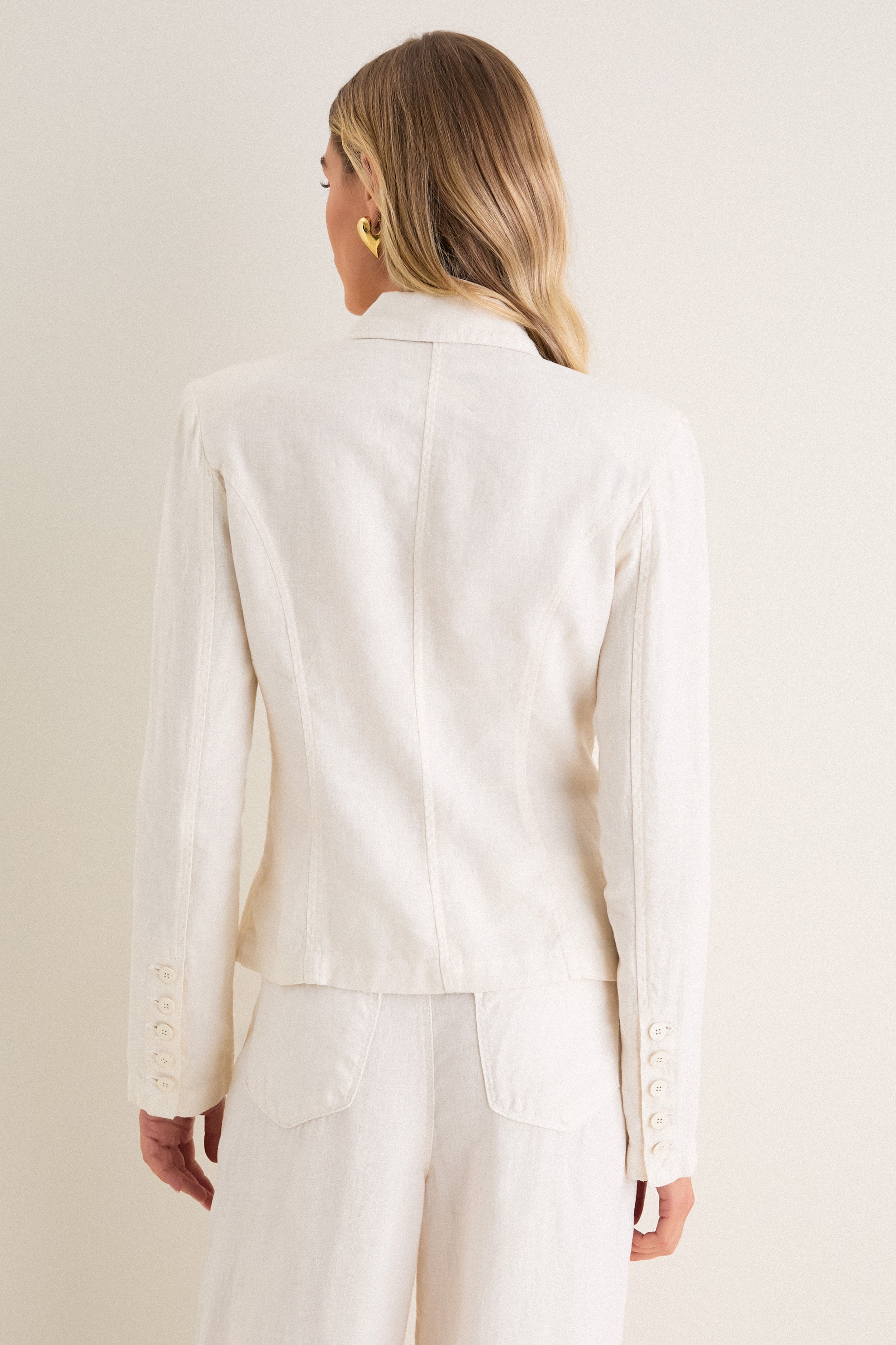 Vintage White Emerson Structured Blazer