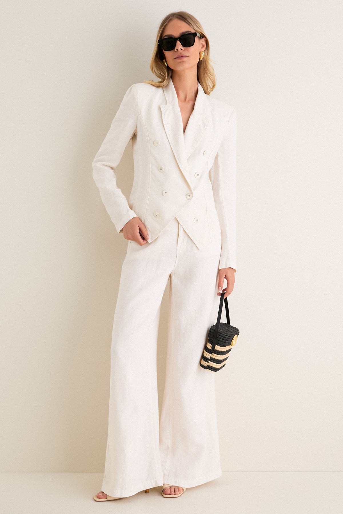 Vintage White Emerson Structured Blazer