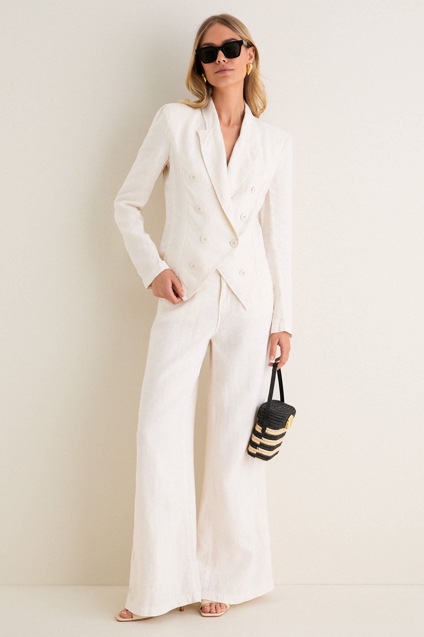 Vintage White Emerson Structured Blazer