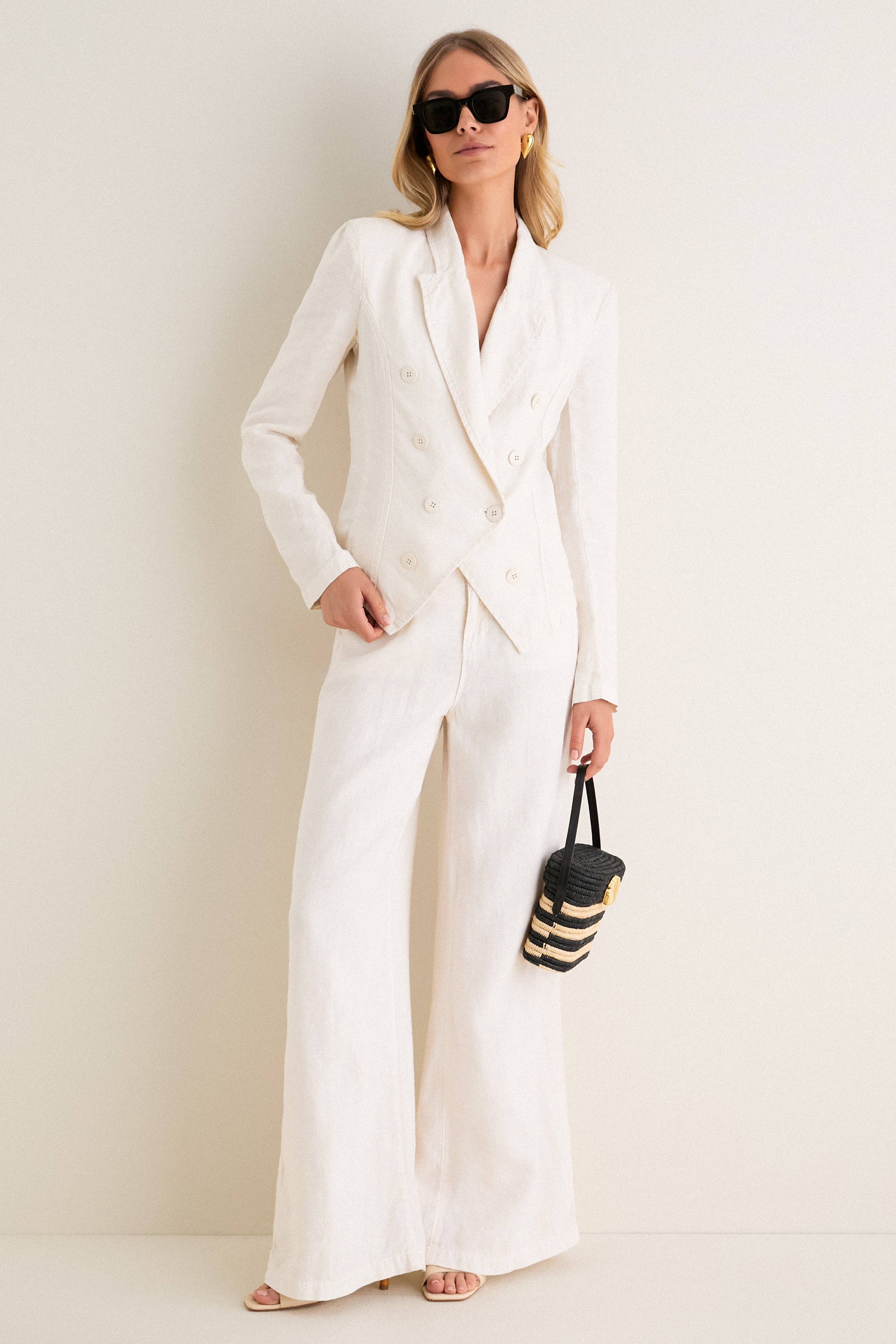 Vintage White Emerson Structured Blazer