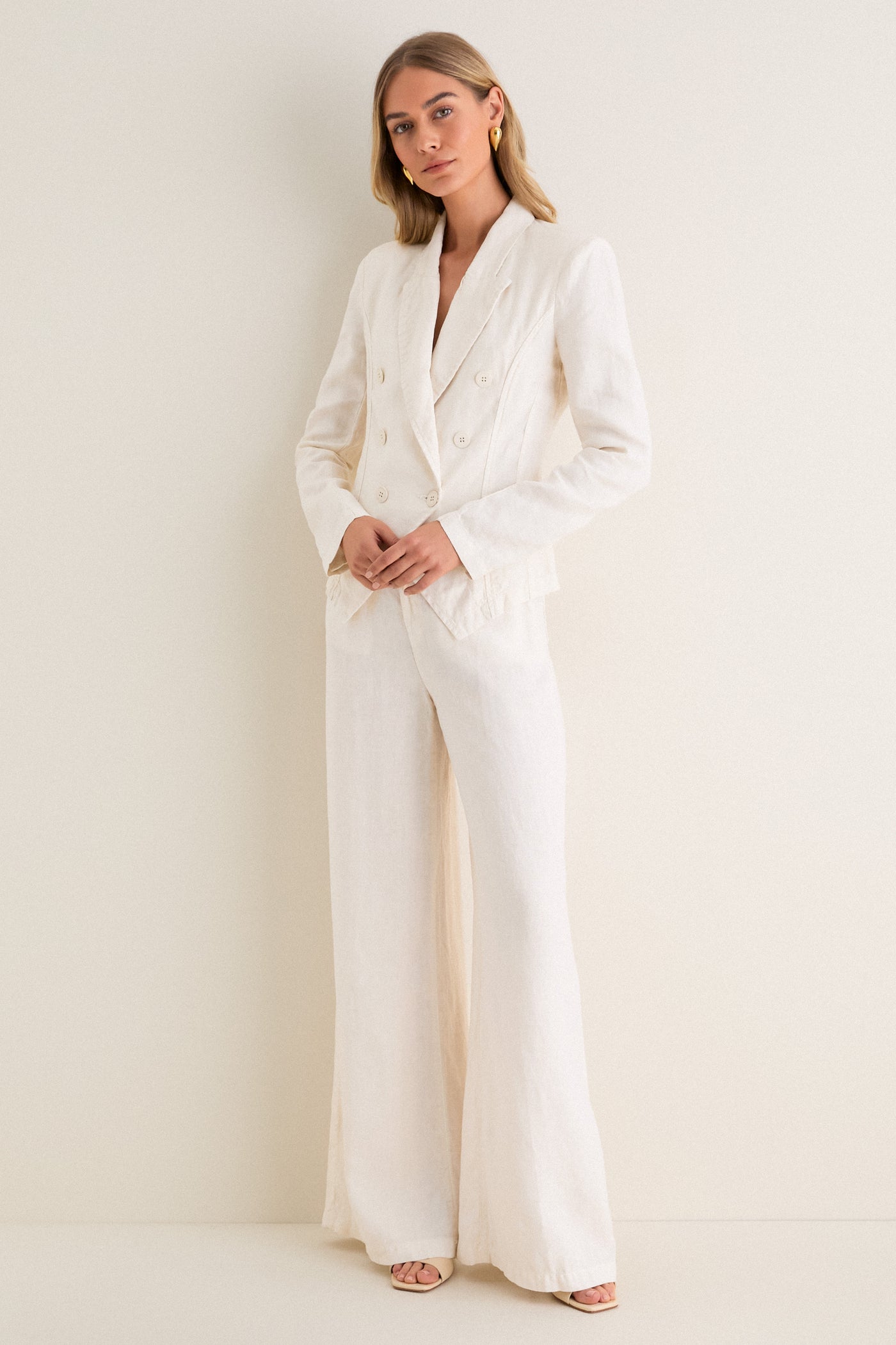 Vintage White Emerson Structured Blazer